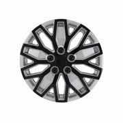 "105115SB Coast2Coast 15-inch wheel with 10 U spokes in striking silver and black finish"