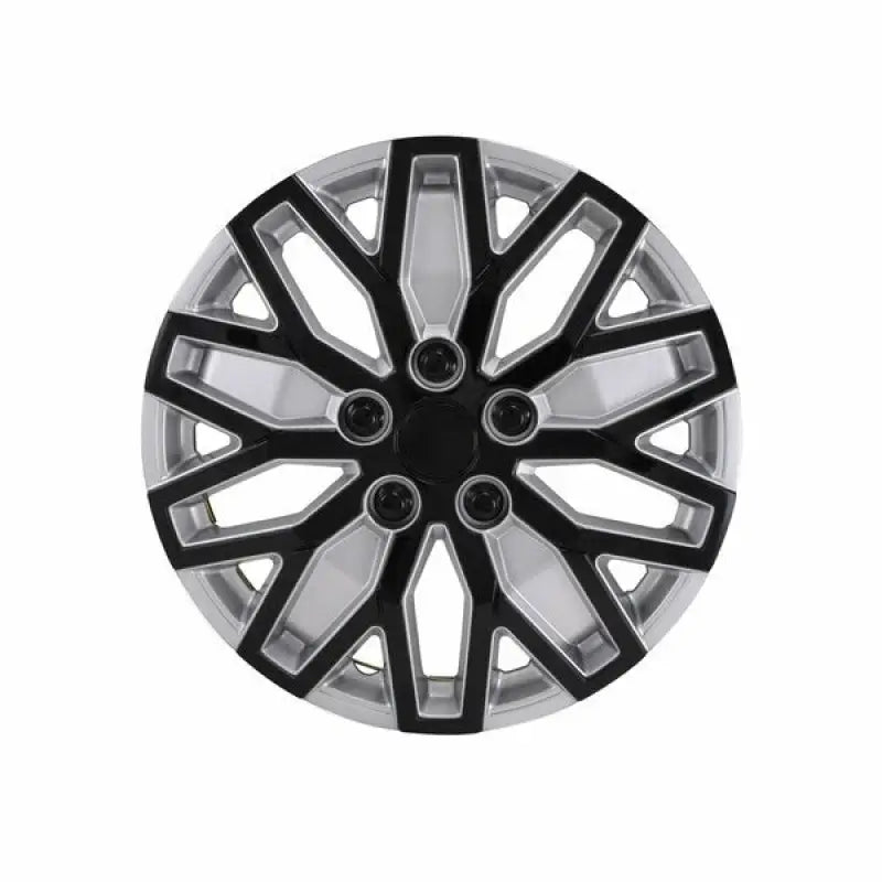 "105115SB Coast2Coast 15-inch wheel with 10 U spokes in striking silver and black finish"