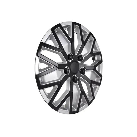15-inch silver and black Coast2Coast wheel with 10 U spokes, stylish and durable design, set of 4.