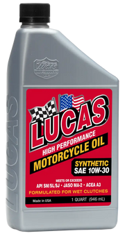 10708 Lucas Synthetic High Performance Oil 10W-30 1Qt 