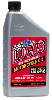 10716 Lucas Synthetic High Performance Oil 10W-50 1Qt 