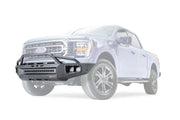 Black steel truck bumper for 2021 and newer Ford F150, model 107660 Warn Ind. Xp Bmpr