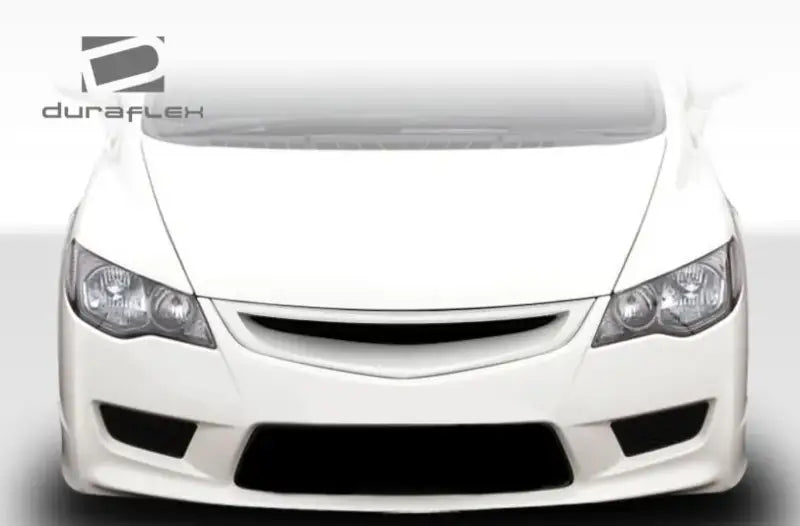 White Duraflex front bumper for Honda Civic 4dr in extreme dim style for 2006-2011