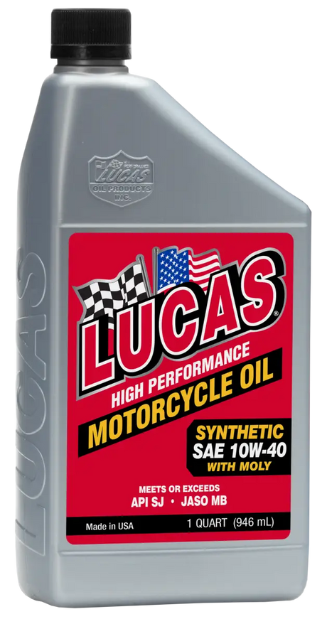 10777 Lucas Synthetic High Performance 4T Oil W/Moly 10W-40 1Qt 
