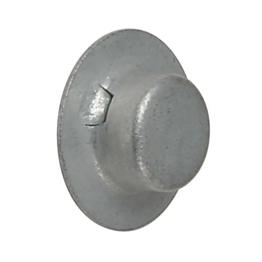 Silver metal fastener for boat trailer cap nuts used on boat trailer components