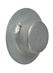 Silver metal fastener for boat trailer cap nuts used on boat trailer components