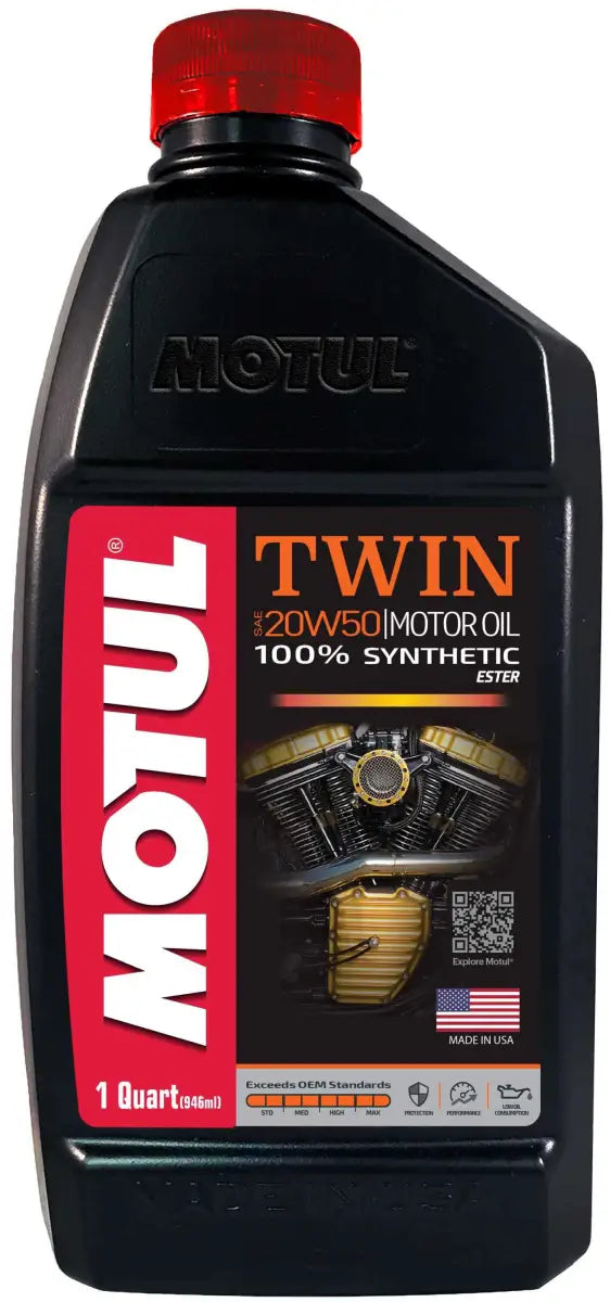 108061 Motul Twin 100% Syn 20w50 Qt