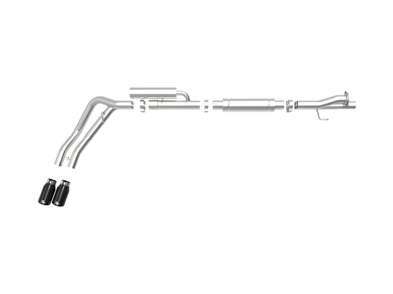 aFe 49-43117-b aFe Rebel Series 3in 409 SS Cat-Back Exhaust w/ Black Tips 17-20 Ford F-250/F350 V8 6.2L/7.3L