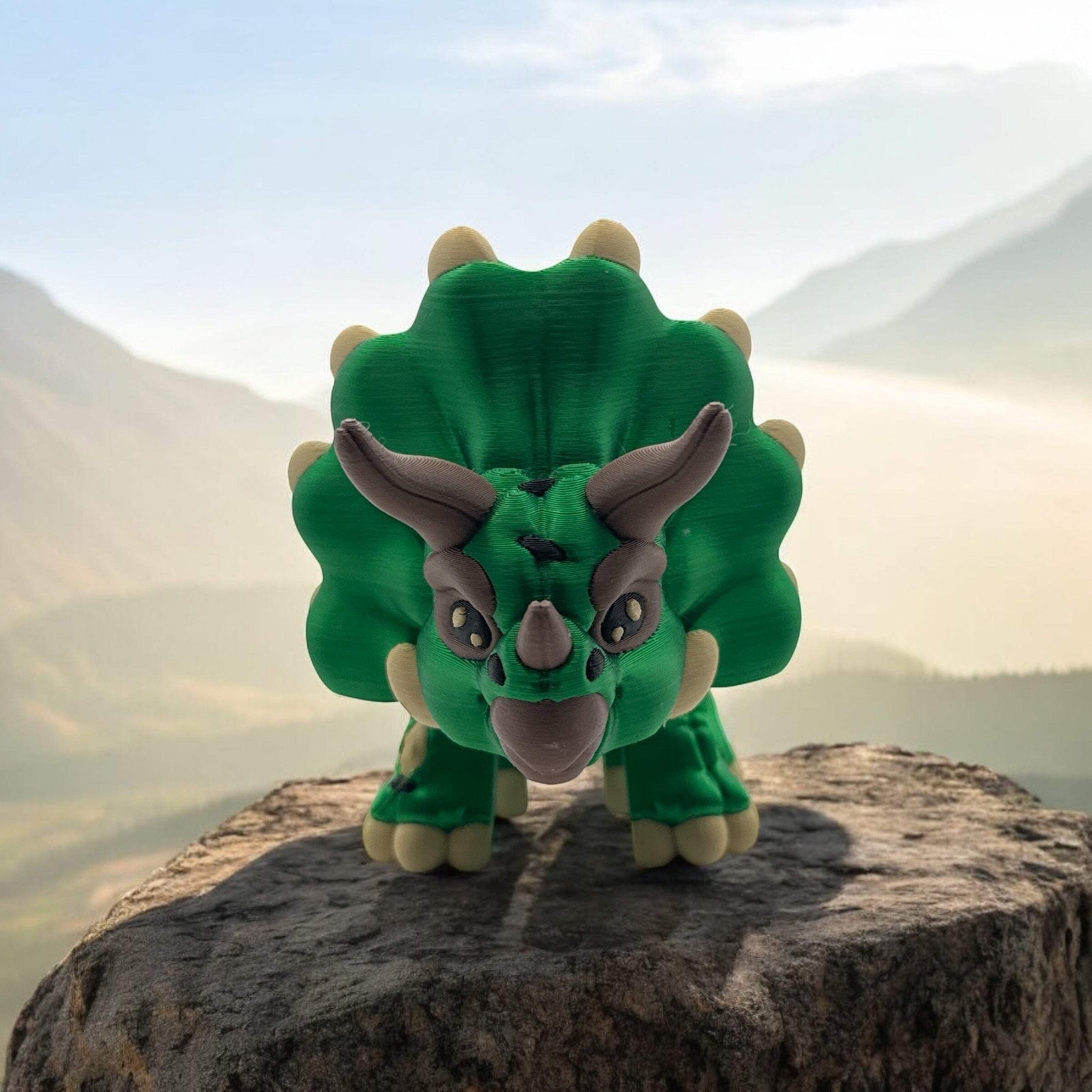 Articulating Stuffed Dinosaur Triceratops 3D Fidget Toy – Fun & Stress Relief fo - Morphed 3D