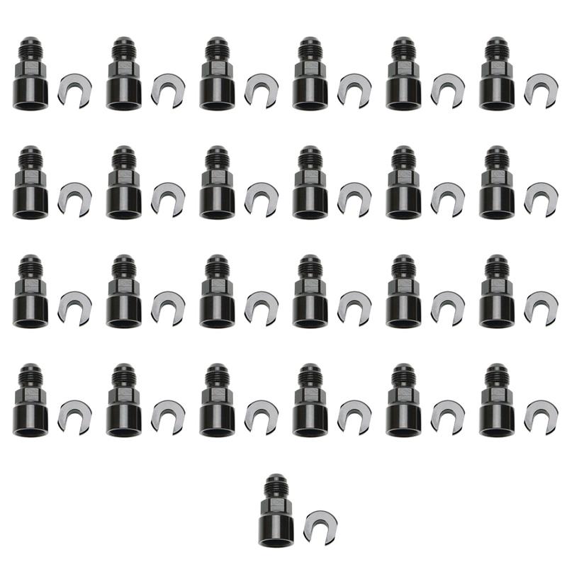 Russell 644127 Russell Performance -6 AN Male to 3/8in SAE Quick-Disc Female EFI Adapter Fitting(Bulk Qty 25)-Black - 644127