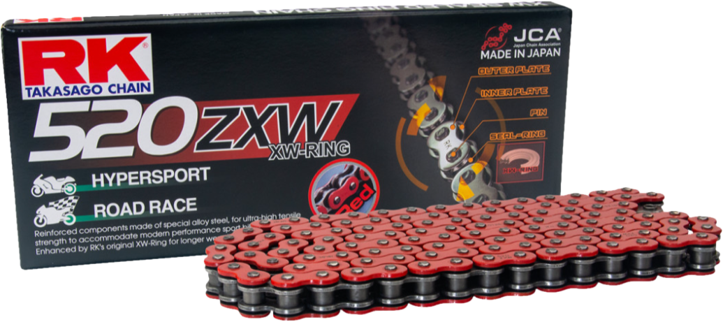 RK Excel 520 ZXW Drive Chain RR520ZXW-120 - Red RR520ZXW 120