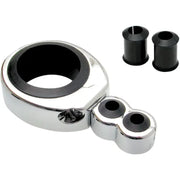 11-0042 Cable Clamp 1 1/4" 1 1/2" Dual Thr/Clu Chrome 