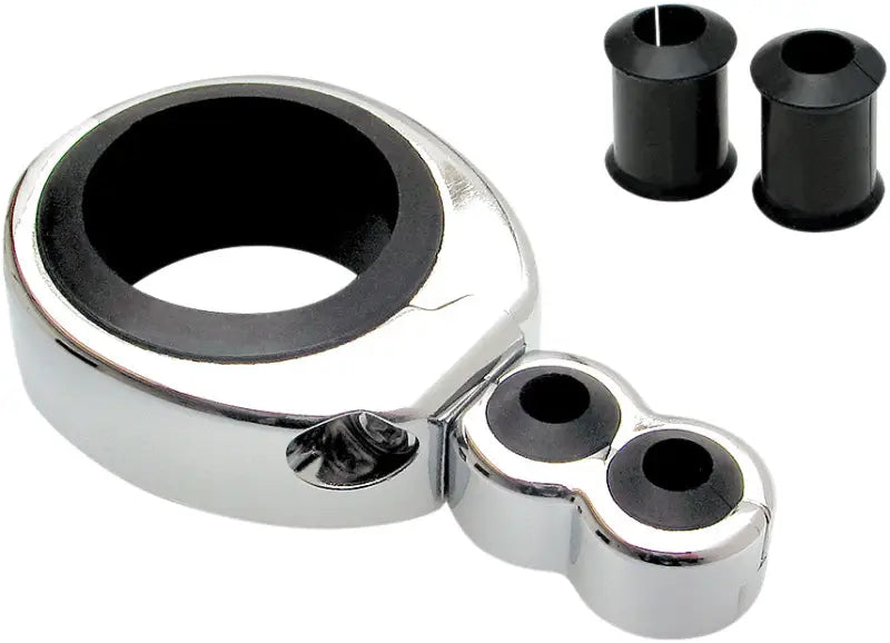 11-0042 Cable Clamp 1 1/4" 1 1/2" Dual Thr/Clu Chrome 