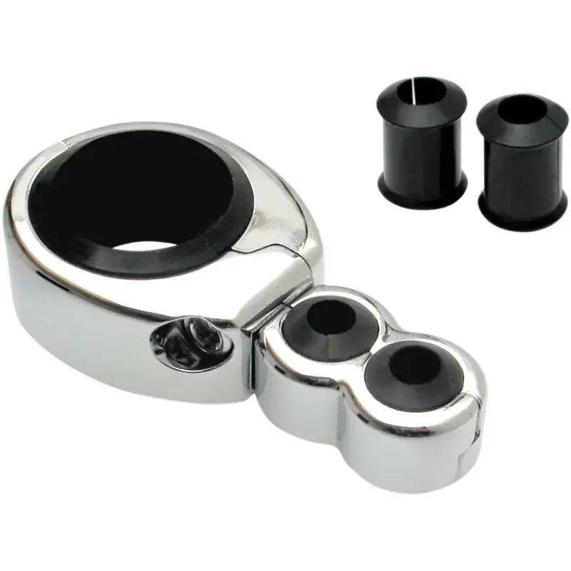 11-0044 Cable Clamp 1’’ 1 1/8’’ Dual Thr/Clu Chrome - Swivel Head