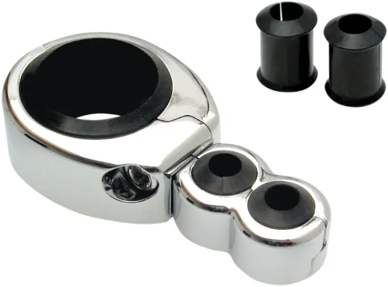 11-0044 Cable Clamp 1’’ 1 1/8’’ Dual Thr/Clu Chrome - Swivel Head