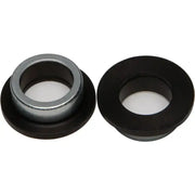 Metal and black rubber bushings for rear wheel spacer kit installation