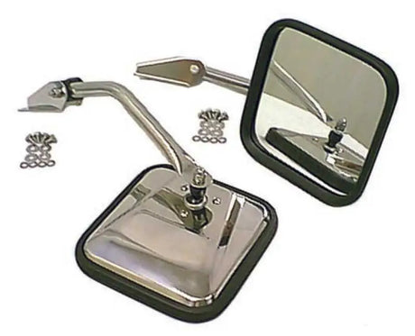 Rugged Ridge 11010.01 Rugged Ridge 55-86 Jeep CJ Chrome CJ-Style Side Mirror Kit