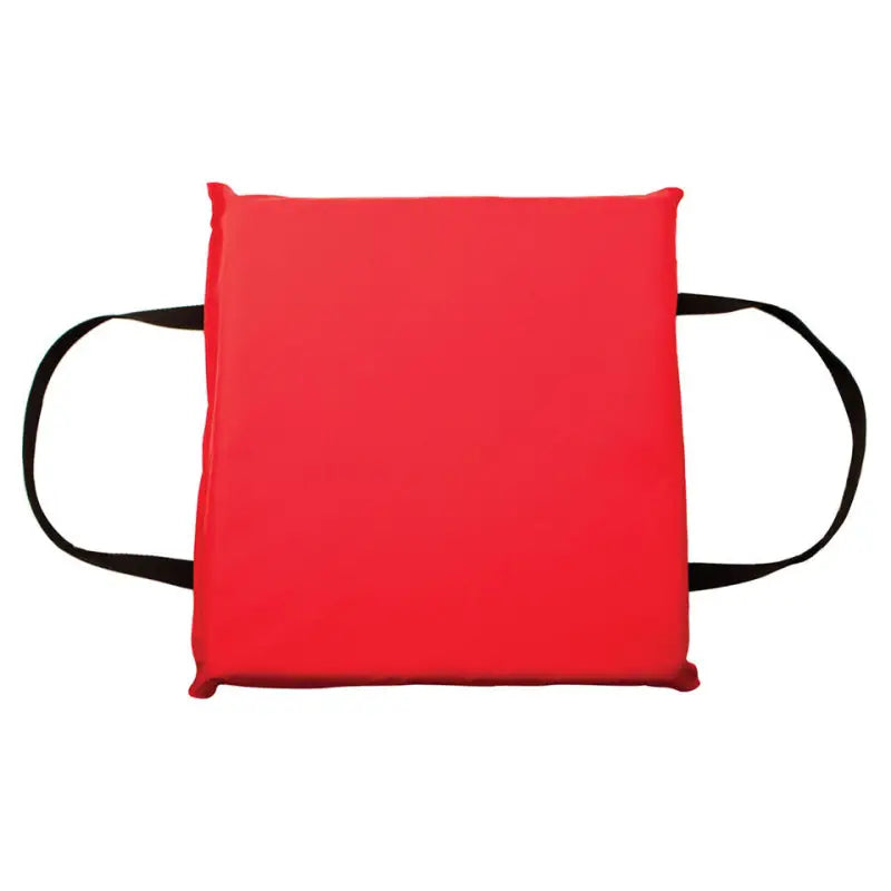 110200-100-999-12 Onyx Outdoor Throwable Foam Cushion, red, with durable handles for easy use.