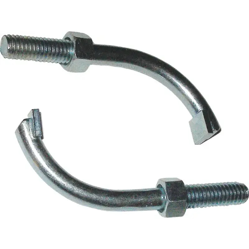 Two curved metal bolts with nuts for 1105-CRT Duraflex Ice Scratcher Carbide Tips