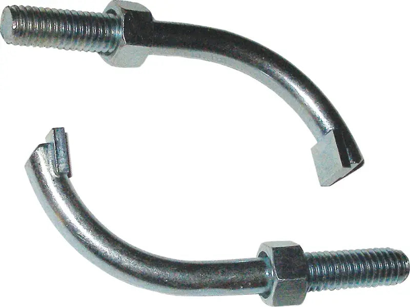 Two curved metal bolts with nuts for 1105-CRT Duraflex Ice Scratcher Carbide Tips