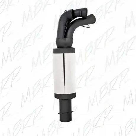Automotive catalytic converter with black tubing and silver body for 1110415 Performance Exhaust Race Silencer