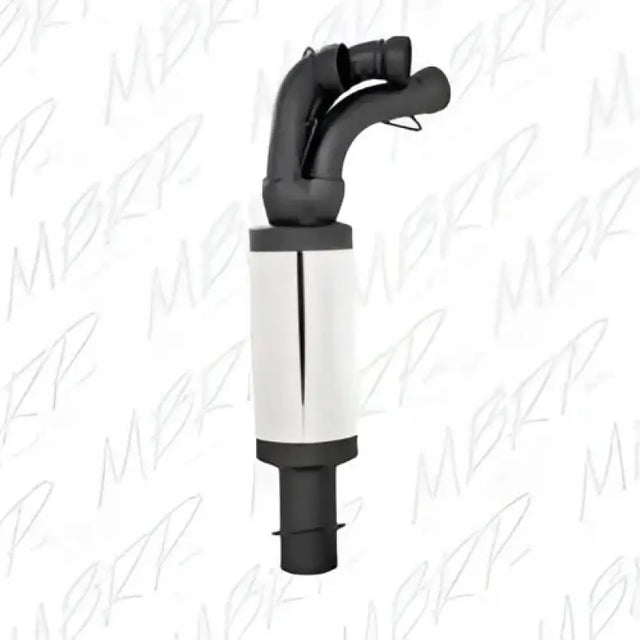 Automotive catalytic converter with black tubing and silver body for 1110415 Performance Exhaust Race Silencer