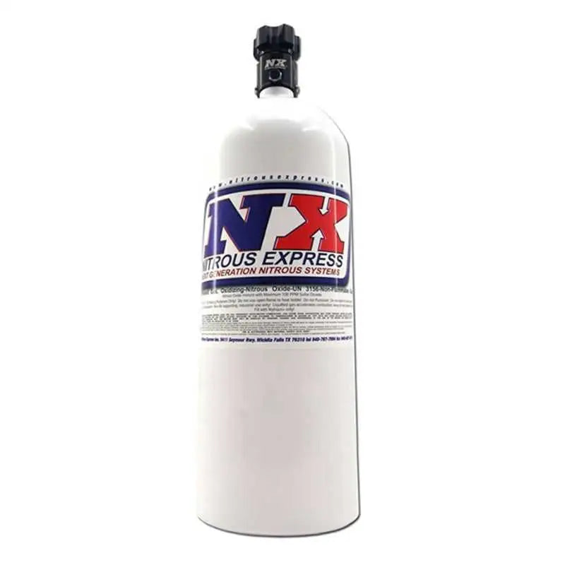 Nitrous Express 11150-6 Nitrous Express 15lb Bottle w/Lightning 500 Valve (6.89 Dia x 26.69 Tall) w/ -6 AN Nipple