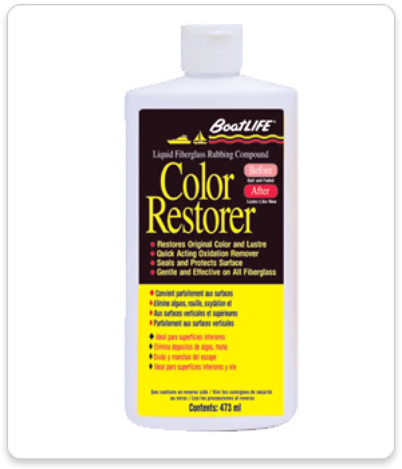 1116 Life Industry Fiberglass Color Restorer - 16 Fl.Oz. - Restores color and shine to fiberglass surfaces for RV, automotive, powersports, off-road, marine, exterior, truck accessories, interior, truck bed, RV parts, Marine, AVADA - Best Sellers, Must Haves.