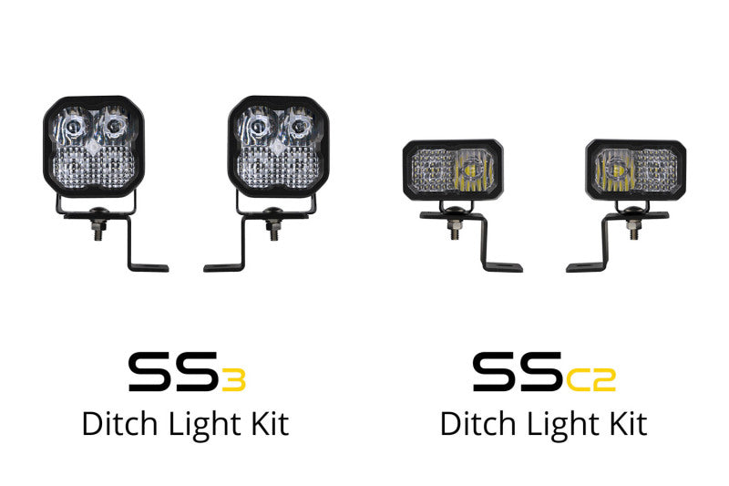 Diode Dynamics 21-22 Ford F-150 SS3 Stage Series Backlit Ditch Light Kit - Pro White Combo - DD7371