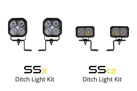 Diode Dynamics 21-22 Ford F-150 SS3 Stage Series Backlit Ditch Light Kit - Pro White Combo - DD7371