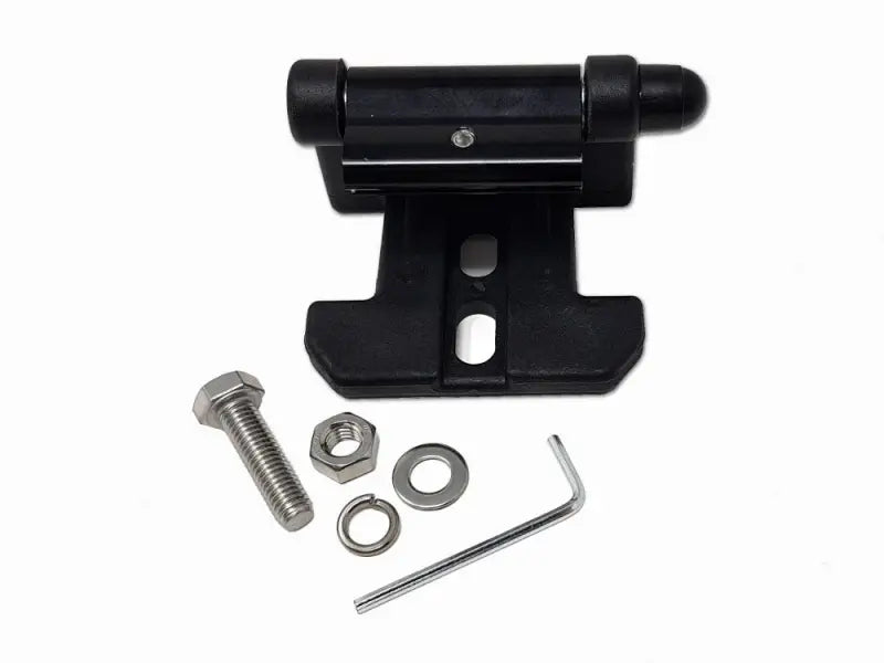 Black metal hinge with hardware for 1124K Triplerlight Linear Centre Mount Kit