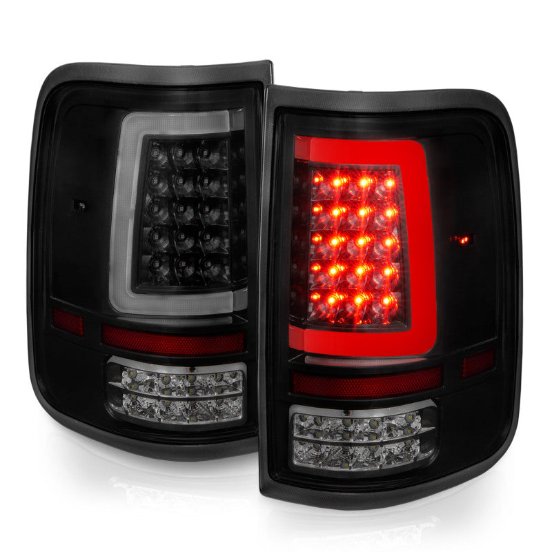 ANZO 311343 ANZO 2004-2006 Ford F-150 LED Tail Lights w/ Light Bar Black Housing Smoke Lens