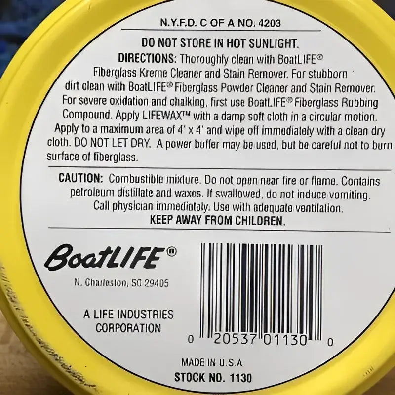 1130 Life Industry Wax 10 Oz. - Marine