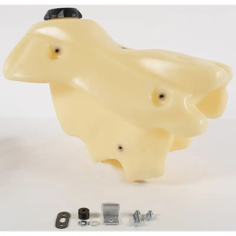 Translucent off-white fuel tank natural 3.1 gal with black cap for dirt bikes