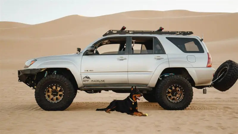 2013 Toyota 4Runner with lifted suspension and off-road tires for Princeton Half Fairing