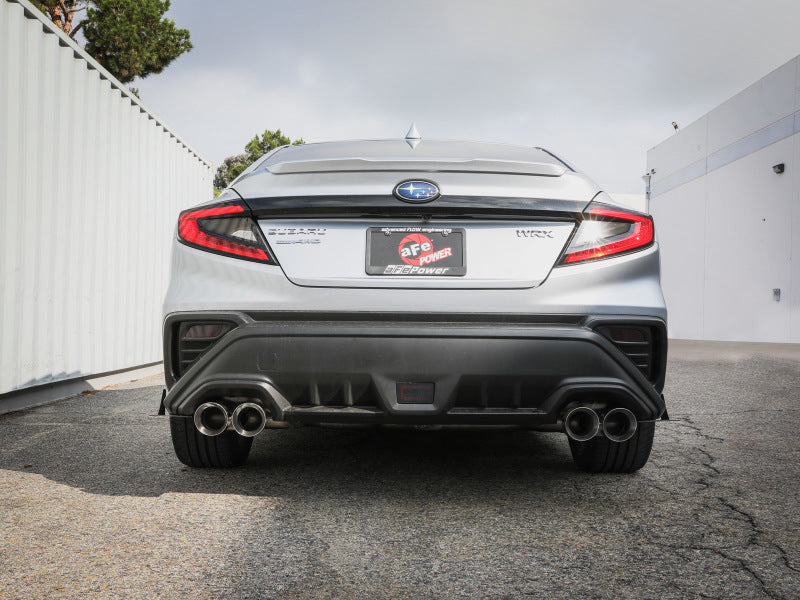 aFe 49-36809-P aFe POWER Takeda 3in to 2-1/2in 304 SS Cat-Back Exhaust w/ Polished Tips 22-23 Subaru WRX H4-2.4L(t)