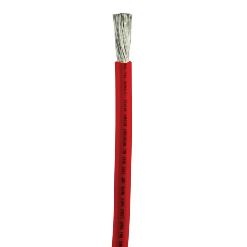 Red insulated battery cable with exposed tinned copper strands for Ancor Tinned Copper wires