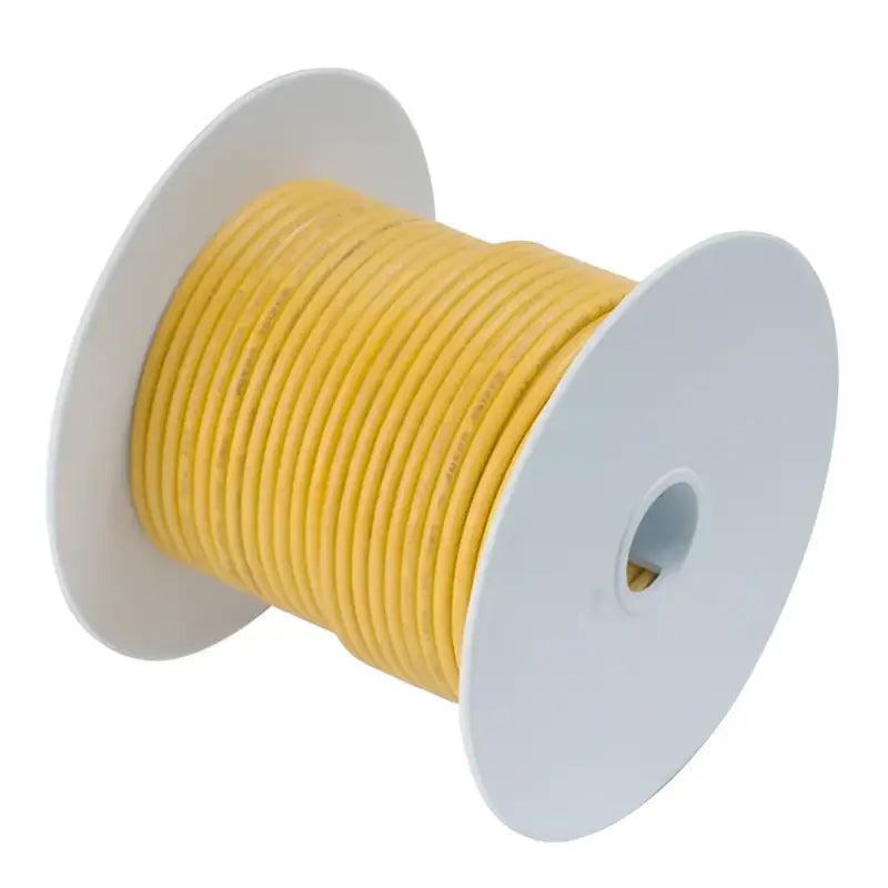 Yellow tinned copper battery cable on spool for Ancor Tinned Copper Battery Cable 2 AWG