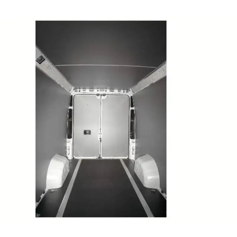 Empty van interior with Legend Fleet Duratherm ceiling liner kit installed