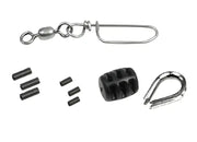 Fishing tackle components featuring the 1153 Scotty Inc. Terminal Kit with Thimble Bumper