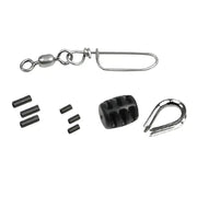Fishing tackle components featuring the 1153 Scotty Inc. Terminal Kit with Thimble Bumper
