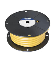 Yellow cable on a black spool of Ancor Tinned Copper Battery Cable 1/0 AW