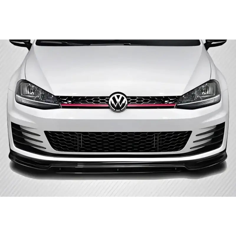 White Volkswagen Gti with black grille and red accents in the 116998 Extreme Dim Carbon Cre