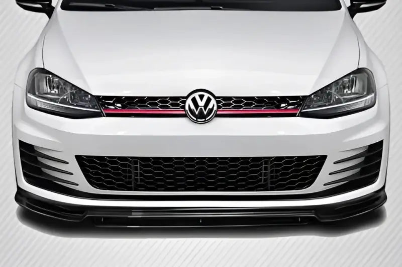 White Volkswagen Gti with black grille and red accents in the 116998 Extreme Dim Carbon Cre