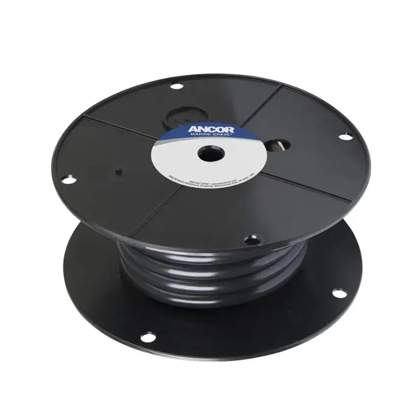 Ancor Tinned Copper Battery Cable 2/0 AWG on a spool, marine and RV heavy-duty application.