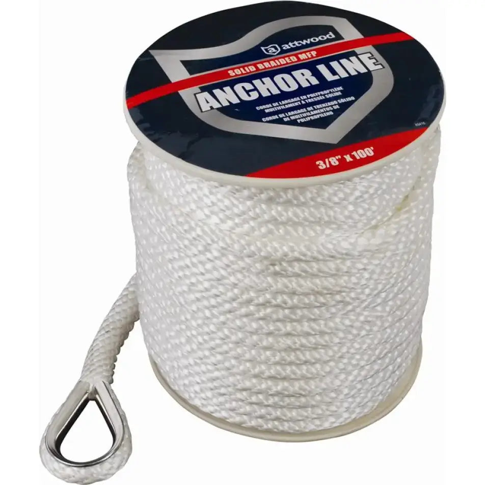11724-1 Attwood Marine 3/8X100 Solid Braided Mfp - Boat Anchor Rode