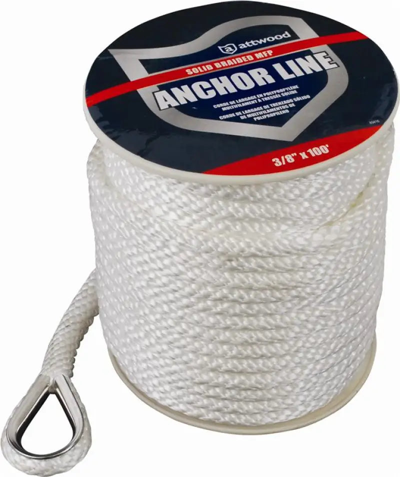11724-1 Attwood Marine 3/8X100 Solid Braided Mfp - Boat Anchor Rode