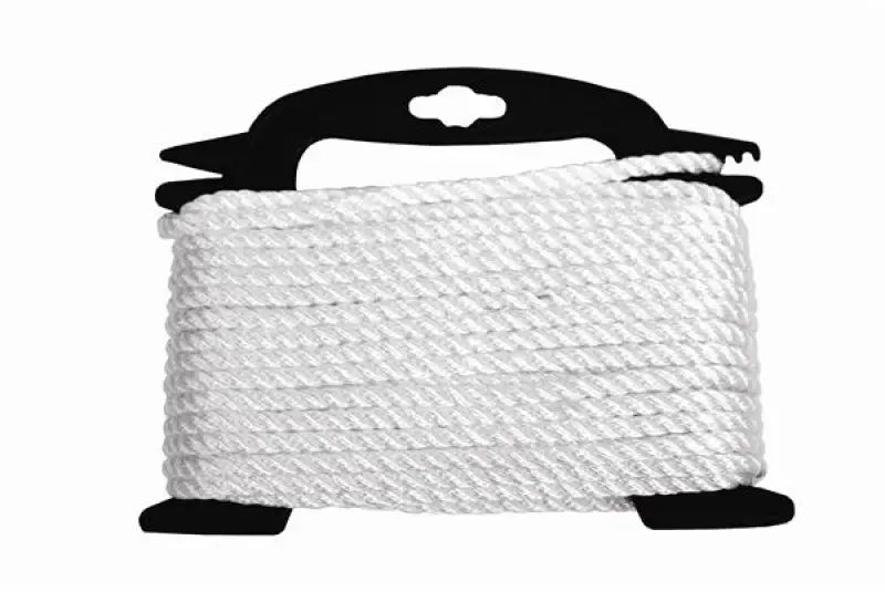 Spool of white twisted nylon rope for Attwood Marine 1/4X50 twisted nylon boat use