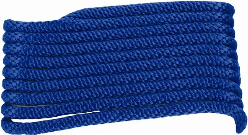Coiled blue solid braid MFP rope for Attwood Marine 3/8X15 product