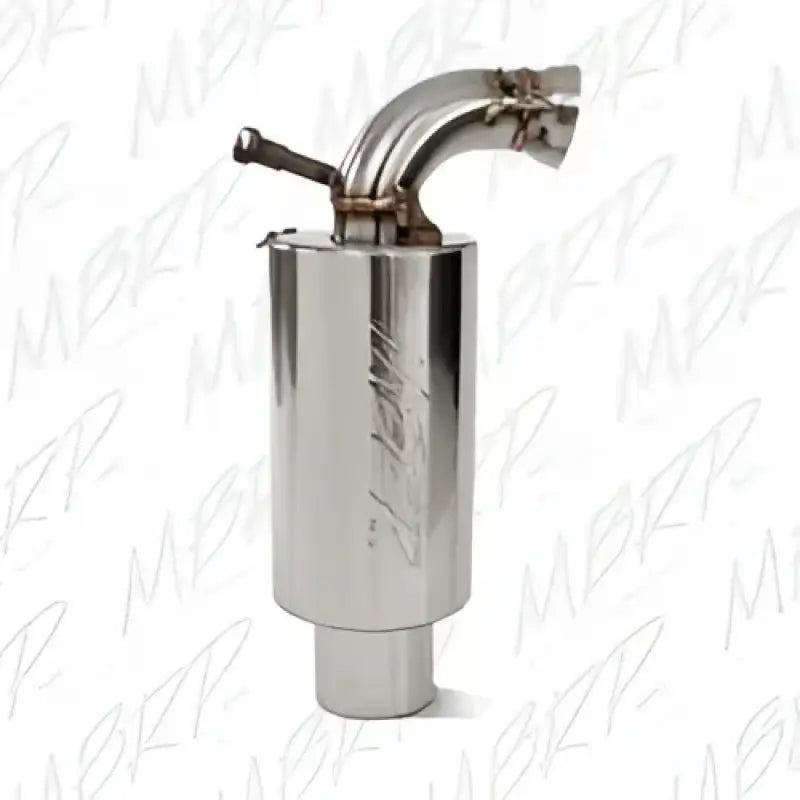 Polished metal exhaust muffler from 1180209 Performance Exhaust Standard Series for performance exhaust standard